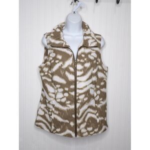 Weekends By Chicos‎ Zip Front Vest Stretch Lightweight Pockets Size 1 Medium